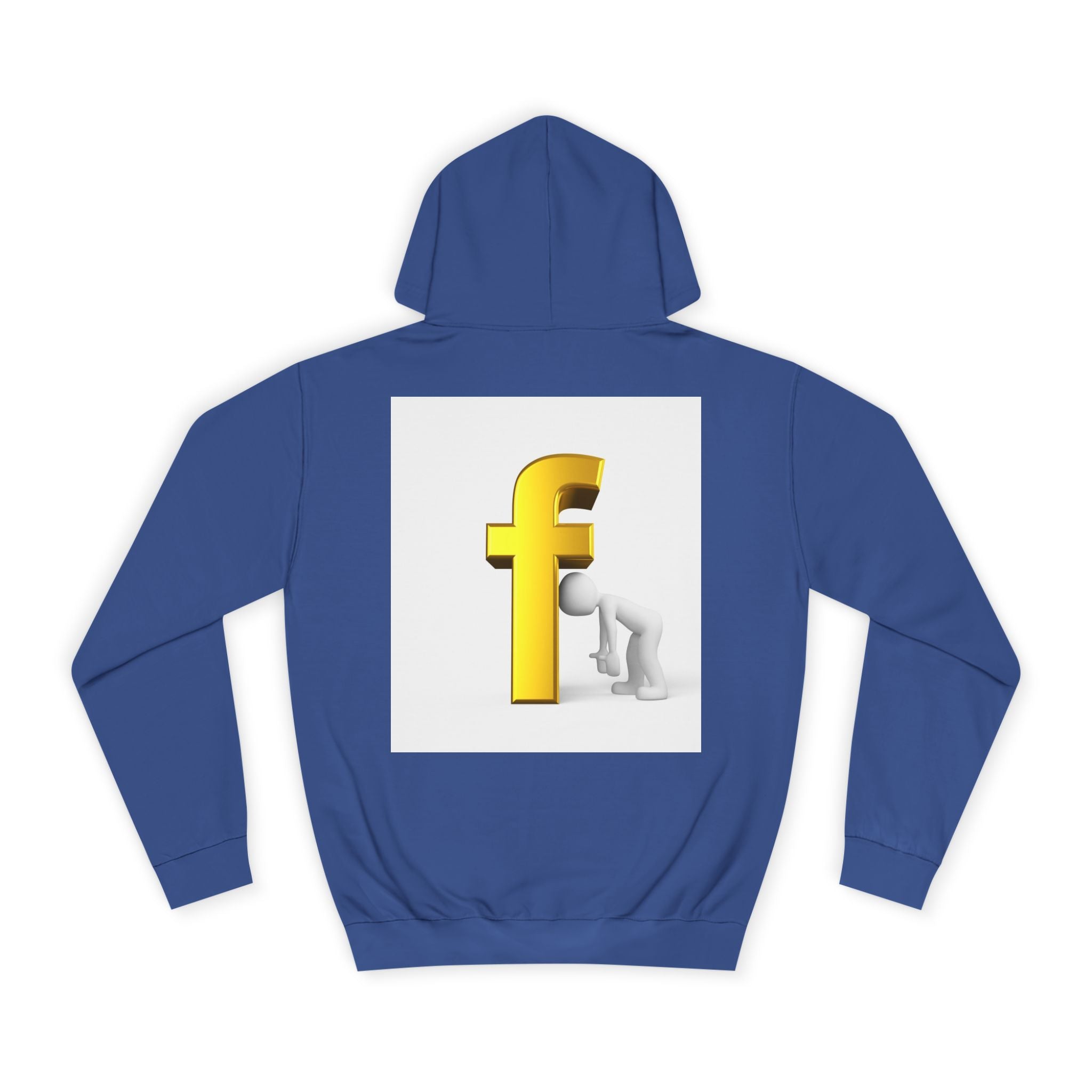 Yellow 3D Letter F Kneeling Figure Hoodie | Typography Graphic