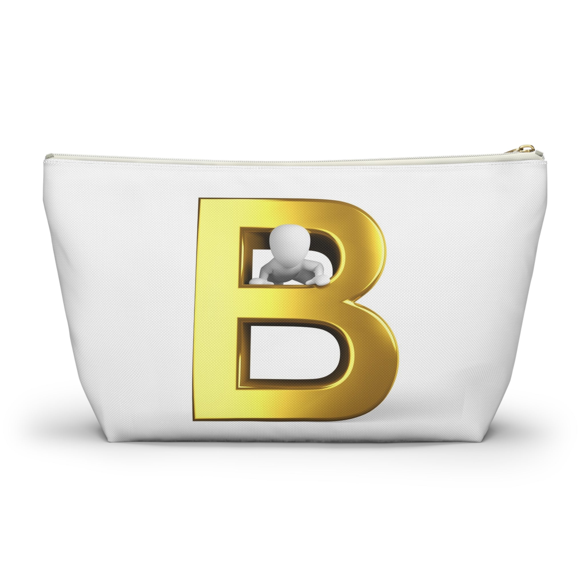 Gold Letter B Initial Accessory Pouch