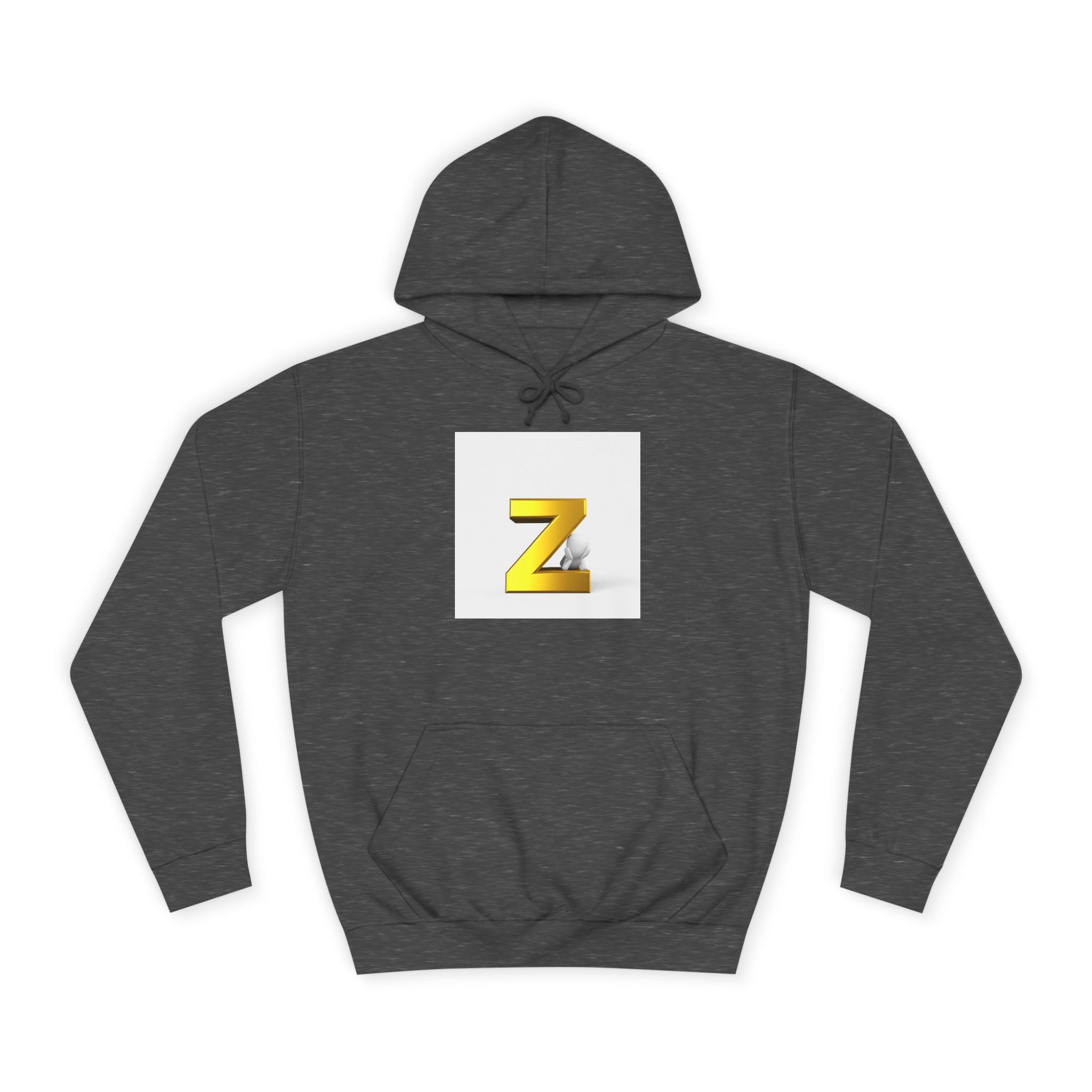 Sweat à capuche lettre Z en or 3D | Pull monogramme initial