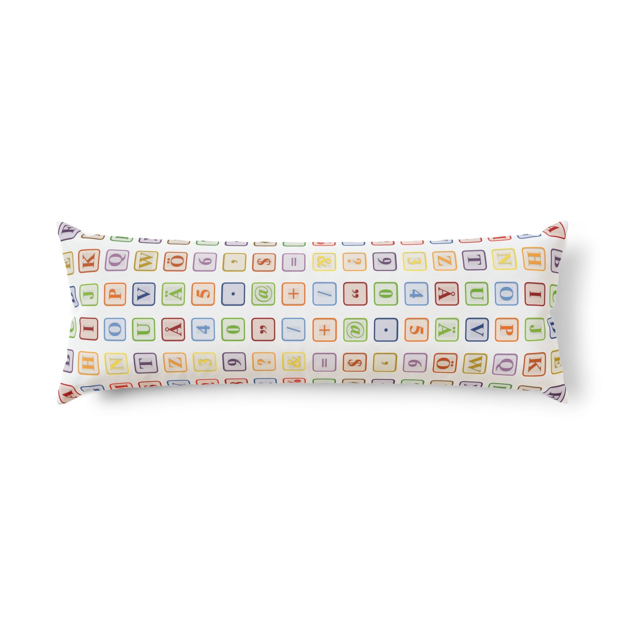 Traversin à motif de blocs de lettres de l'alphabet | Blocs de lettres pour chambre de bébé.