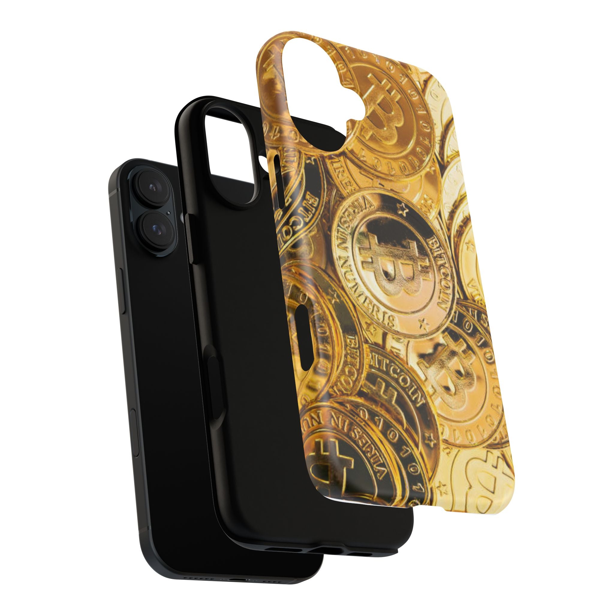 Gold Bitcoin Coins Phone Case | Tough Magnetic Case