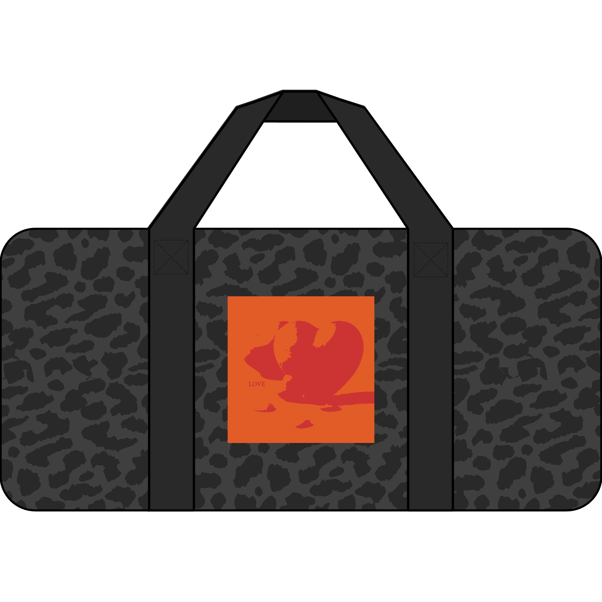 Orange Dragon Emblem Tripper Duffel Bag | Checker Straps, Camouflage Option