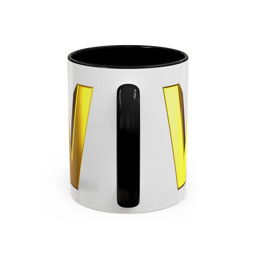 Gold Letter W Initial Mug | Accent Coffee Mug 11oz 15oz
