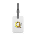 Gold Letter Q Monogram Luggage Tag | Saffiano Polyester Rectangle