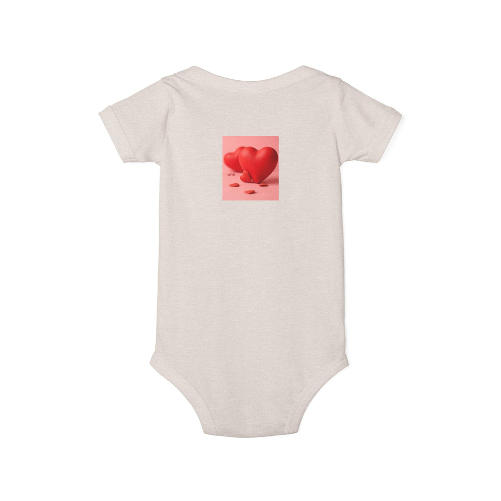 Red Heart Illustration Infant Bodysuit | Cute Valentine Baby Onesie