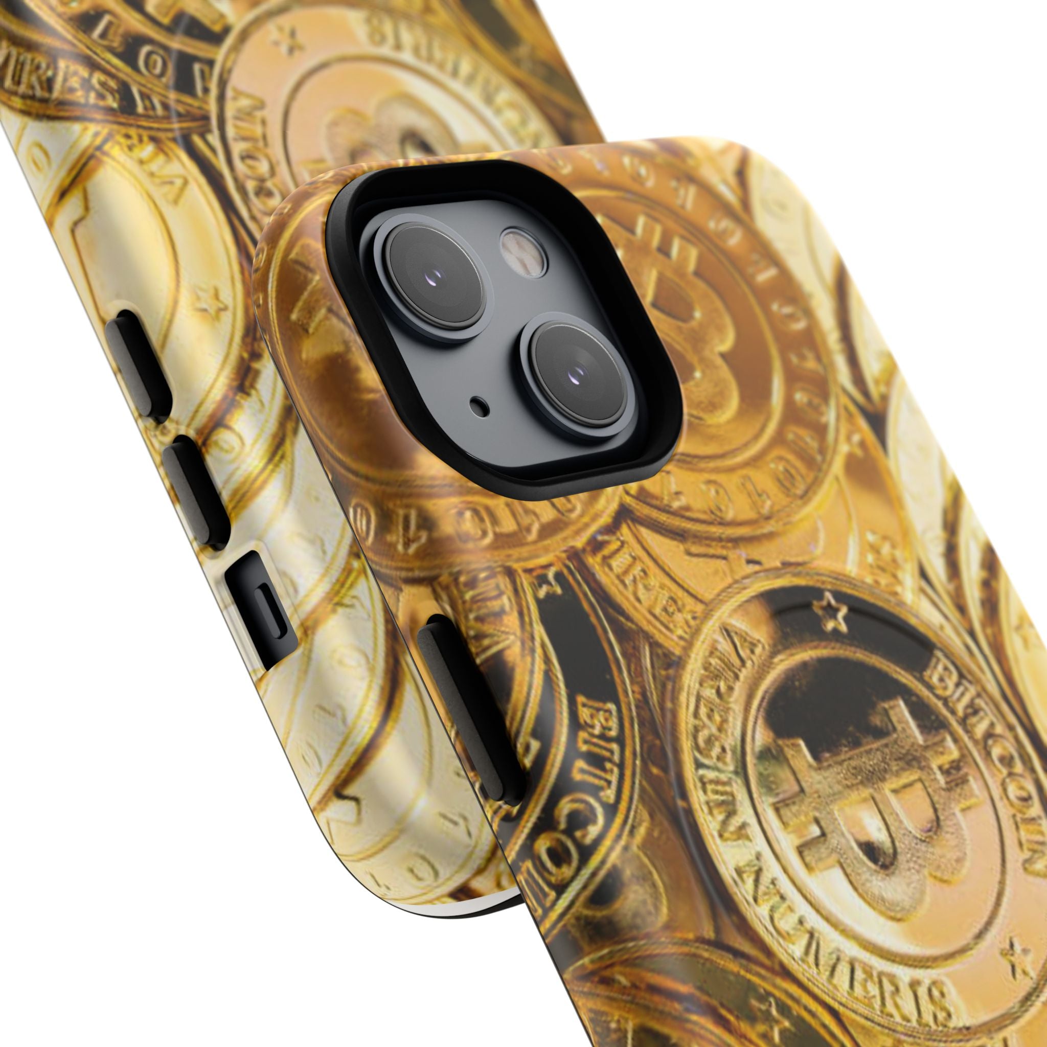 Gold Bitcoin Coins Phone Case | Tough Magnetic Case