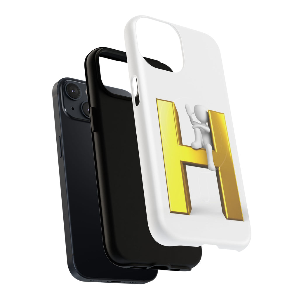 Gold Letter H Climber Phone Case | Tough Magnetic Case