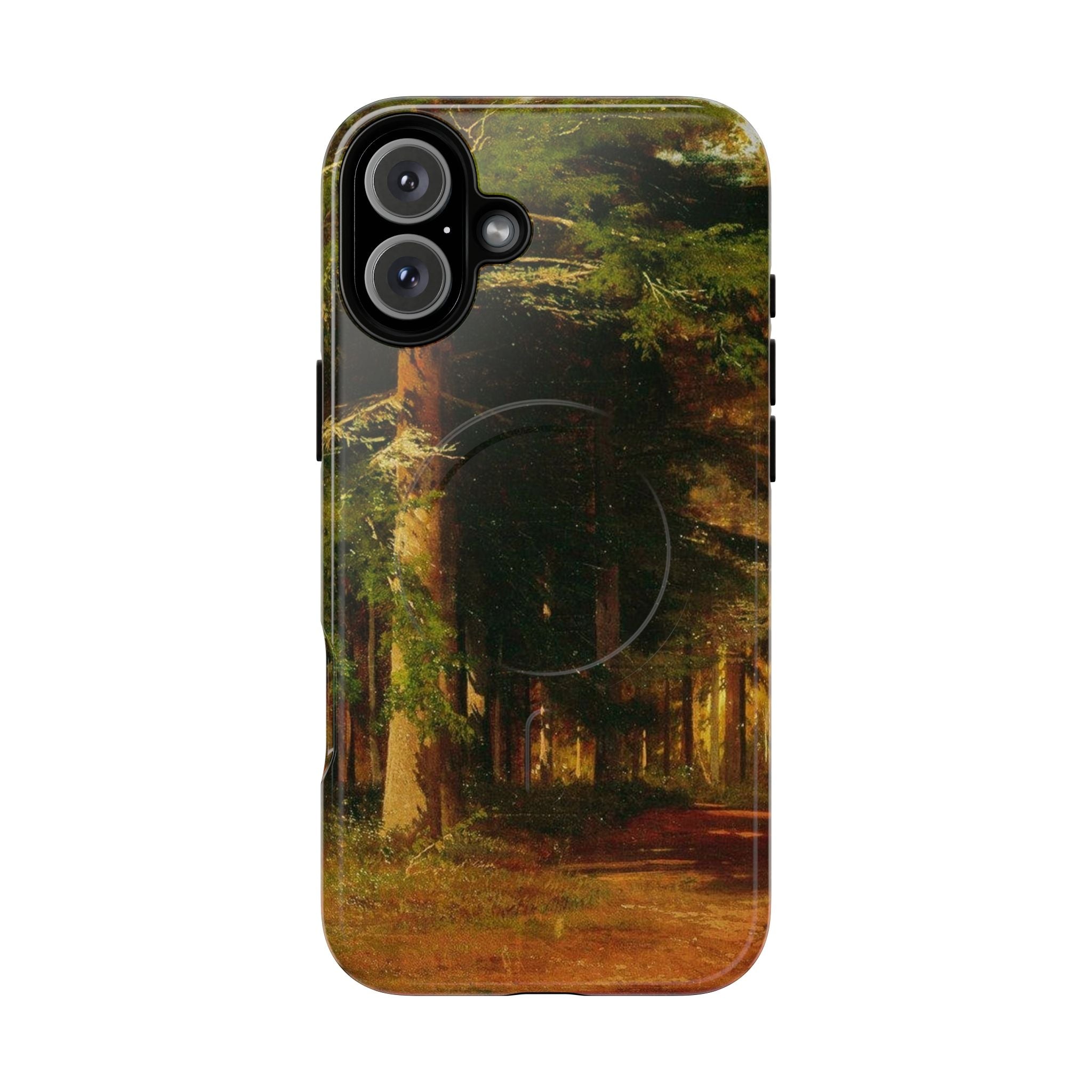 Coque de téléphone Chemin forestier d'automne | Coque magnétique robuste, illustration de paysage d'automne