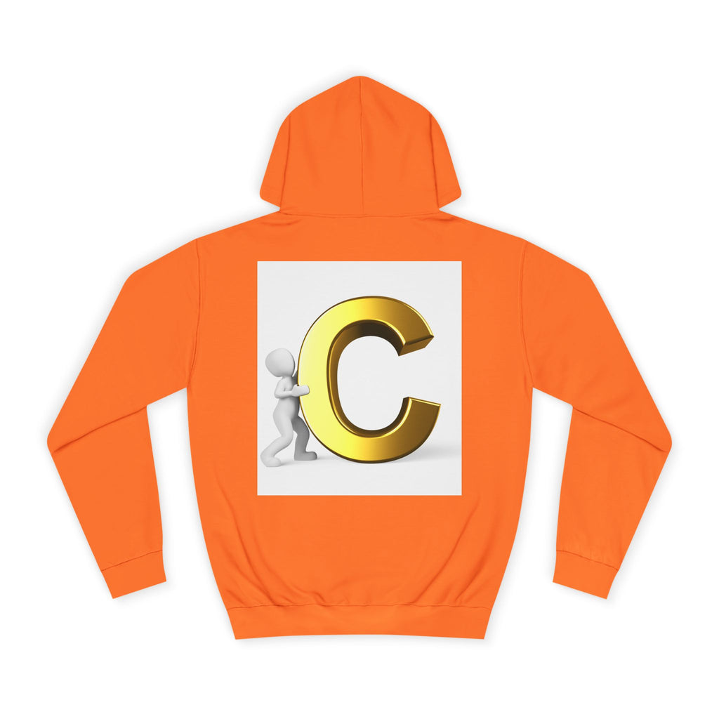 Gold Letter C Hoodie | Monogram Initial C Sweatshirt
