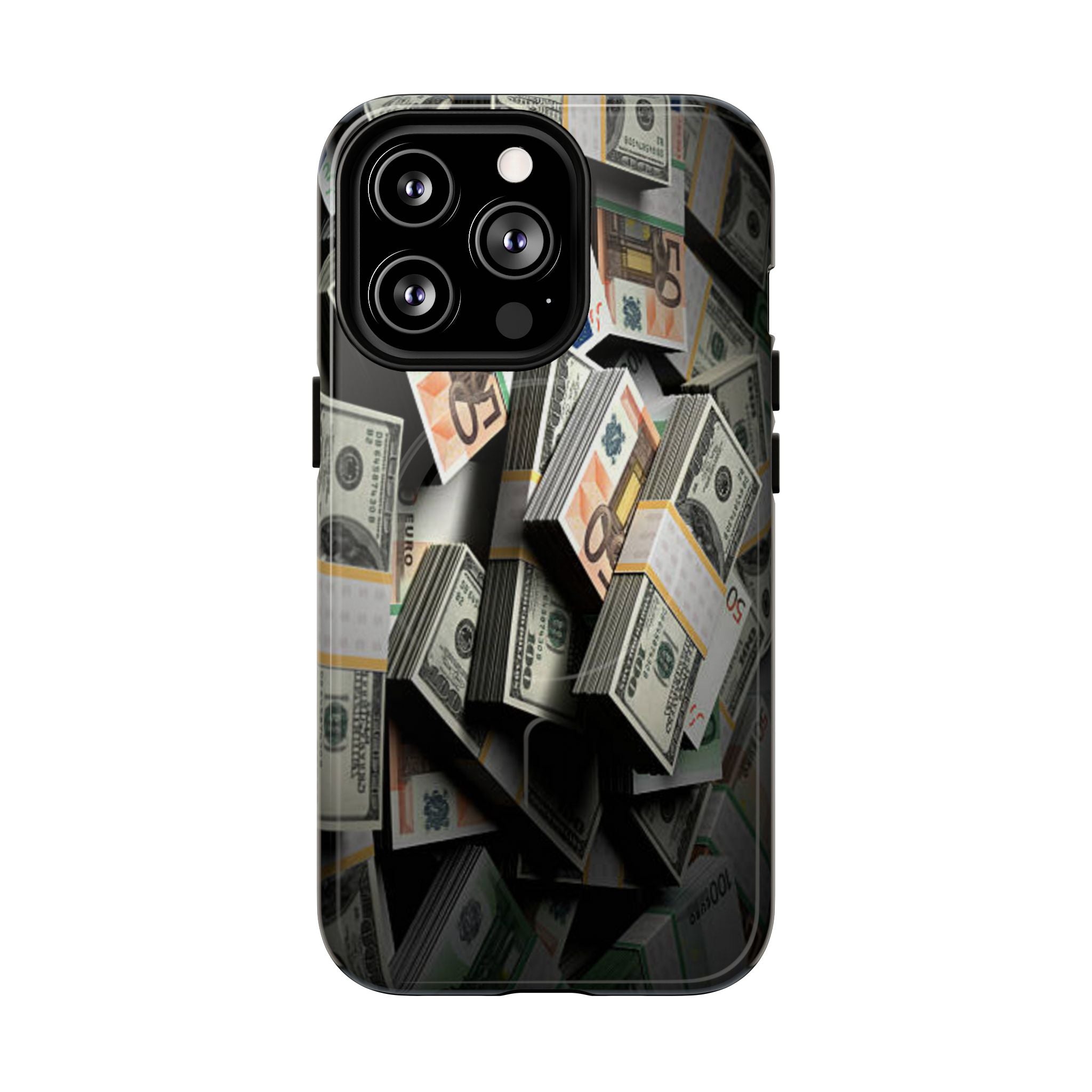 Coque de téléphone Argent Empilé | Coque magnétique robuste