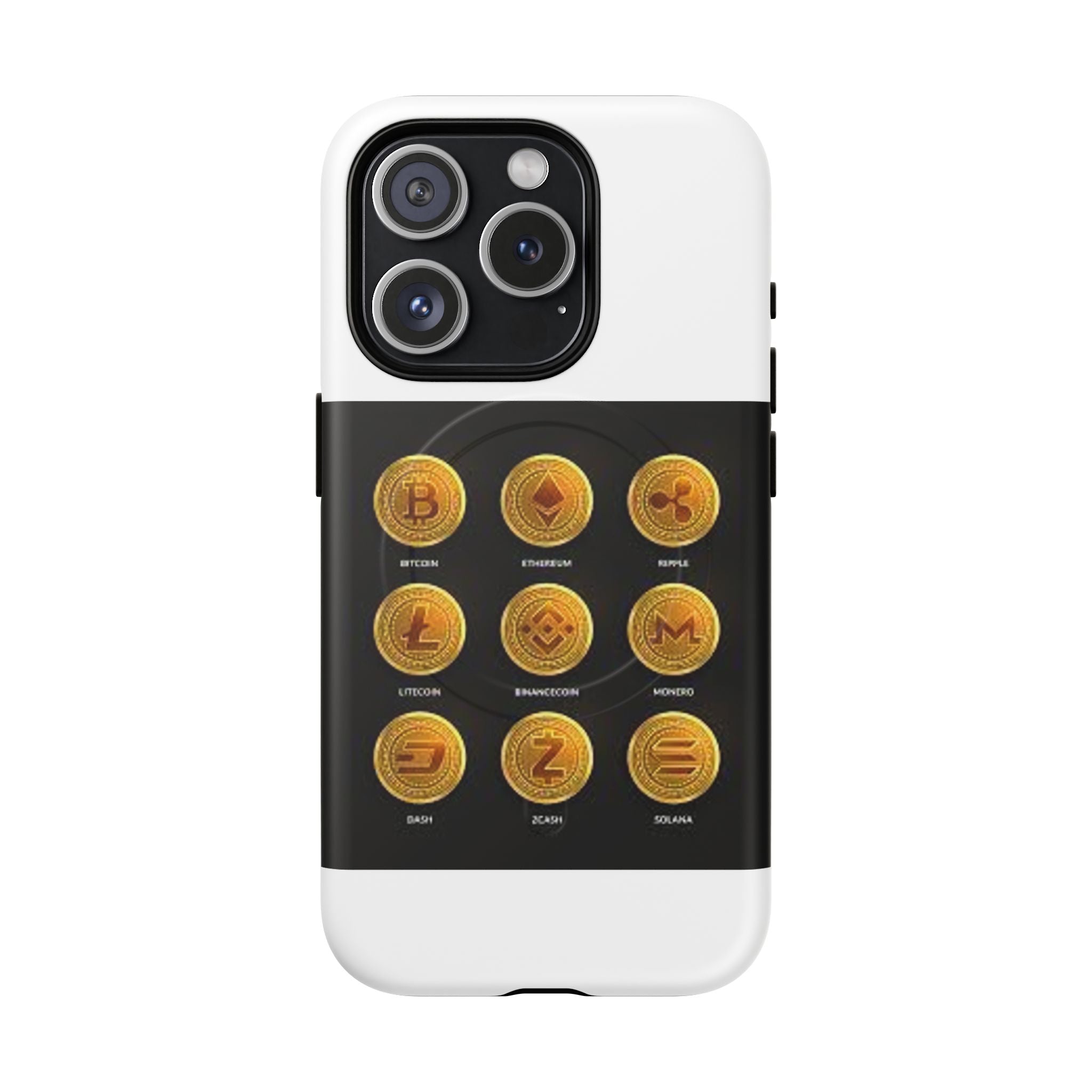 Coque de Téléphone Graphique de Monnaie Crypto | Coque Magnétique Robuste