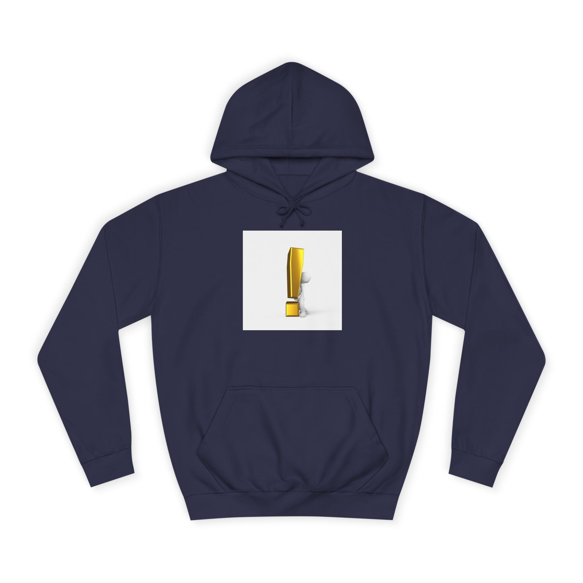 Gold Exclamation Mark Hoodie | Minimal Symbol Sweatshirt