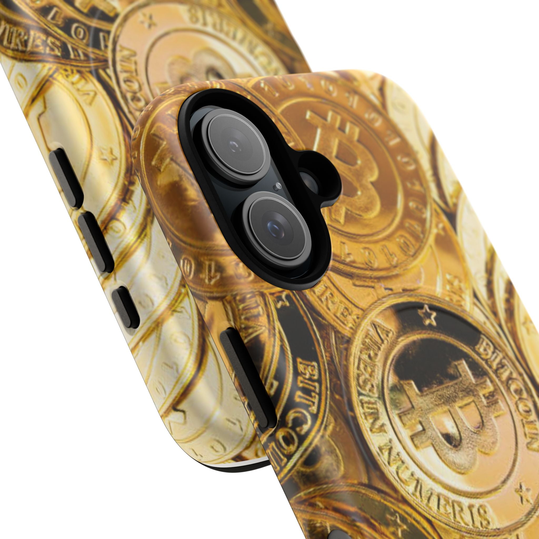 Gold Bitcoin Coins Phone Case | Tough Magnetic Case
