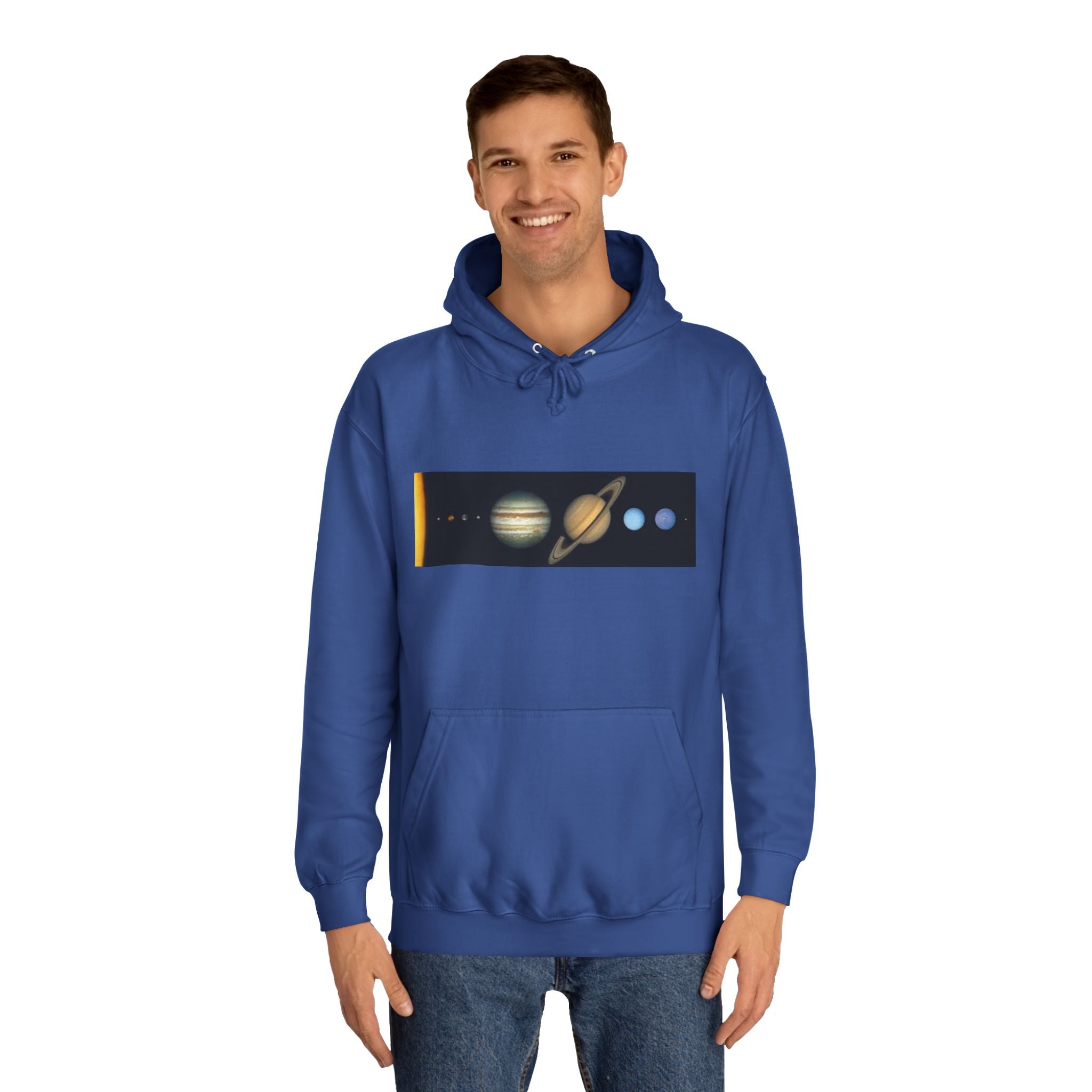 Solar System Planets Hoodie | Saturn Jupiter Earth Mars Nebula Design