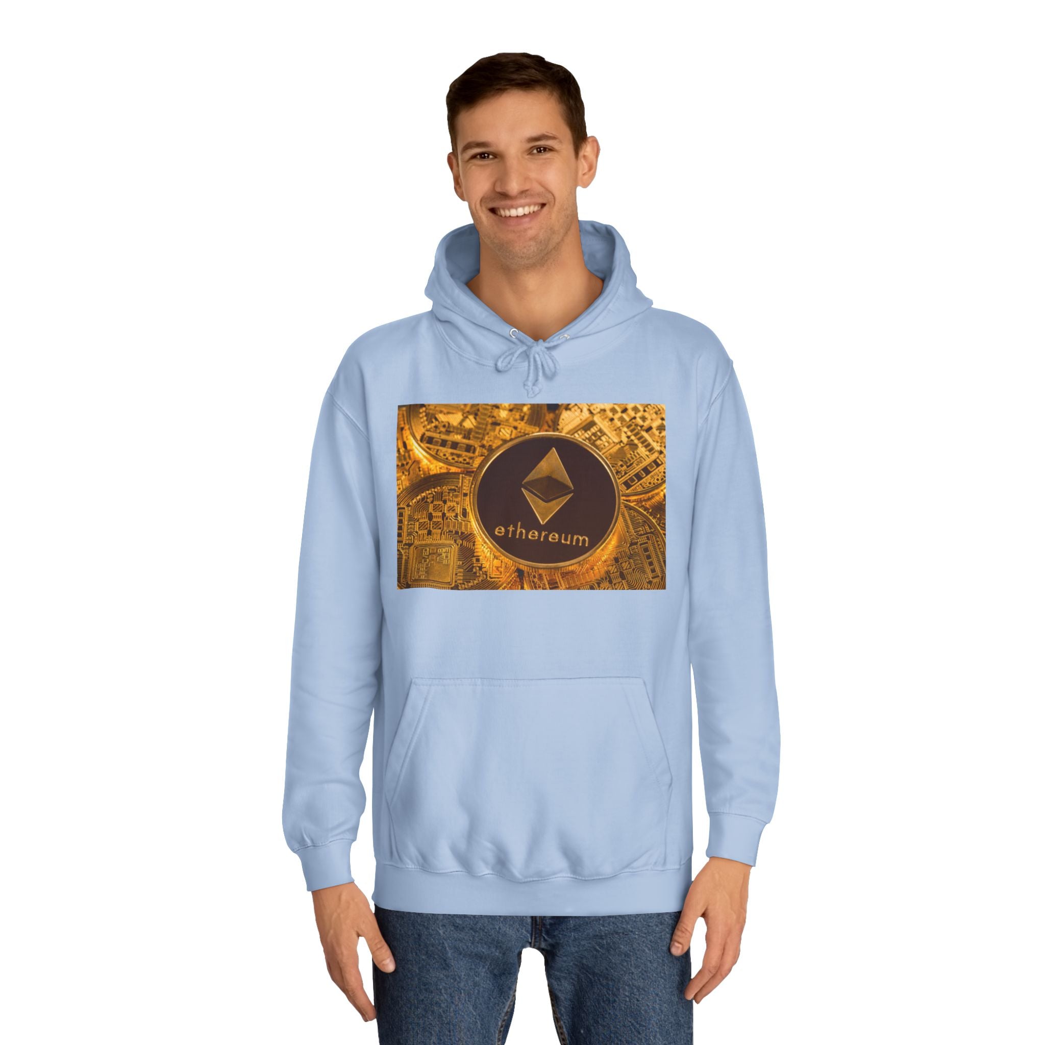Ethereum Coin Hoodie | Crypto Logo Sweatshirt, Blockchain Design