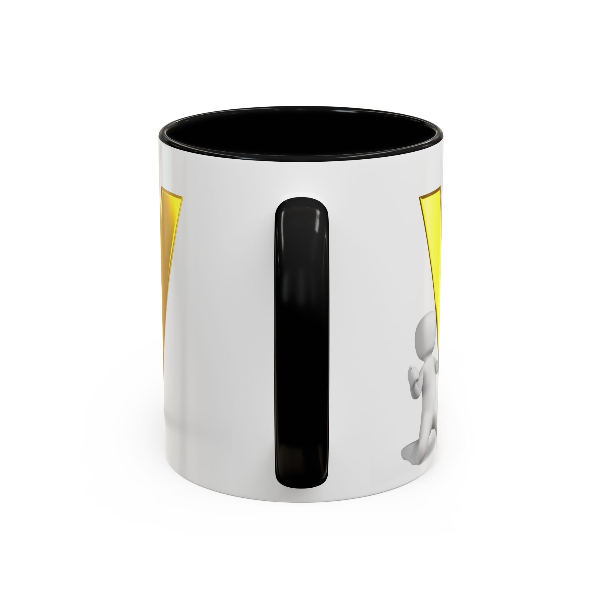 Gold Letter V Mug | Accent Coffee Mug 11oz 15oz