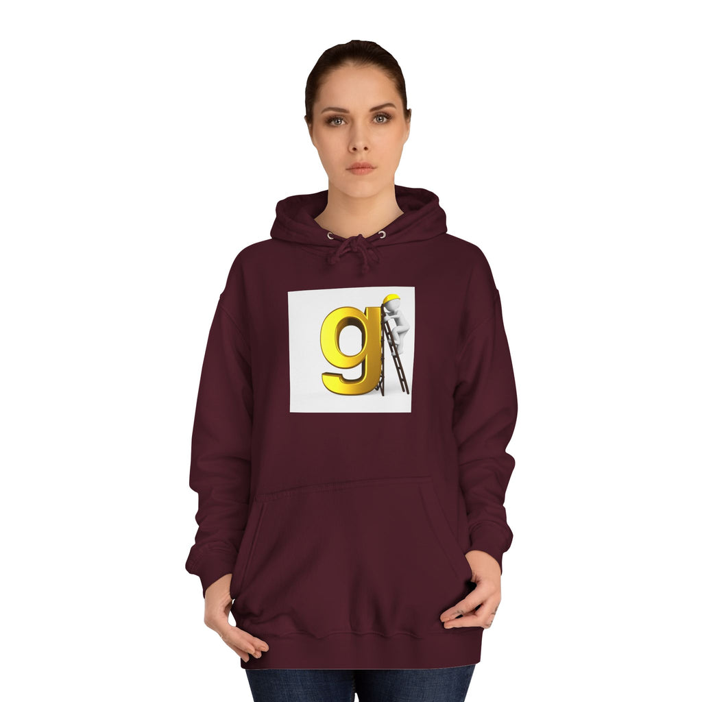 Gold Letter G with Painter Character Hoodie | Initial Monogram