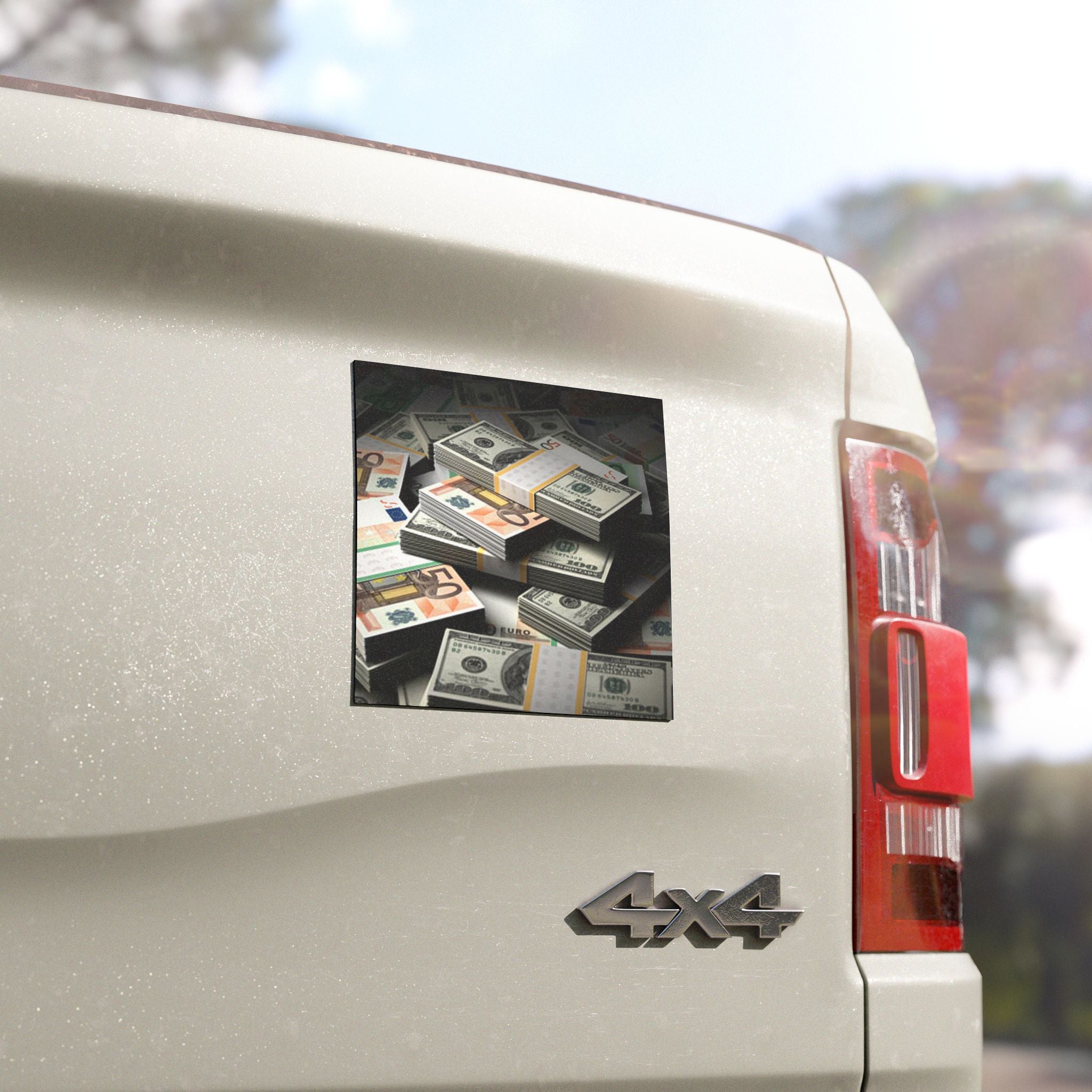 Stacked Cash Money Car Magnet | Novelty Currency Graphic Magnet