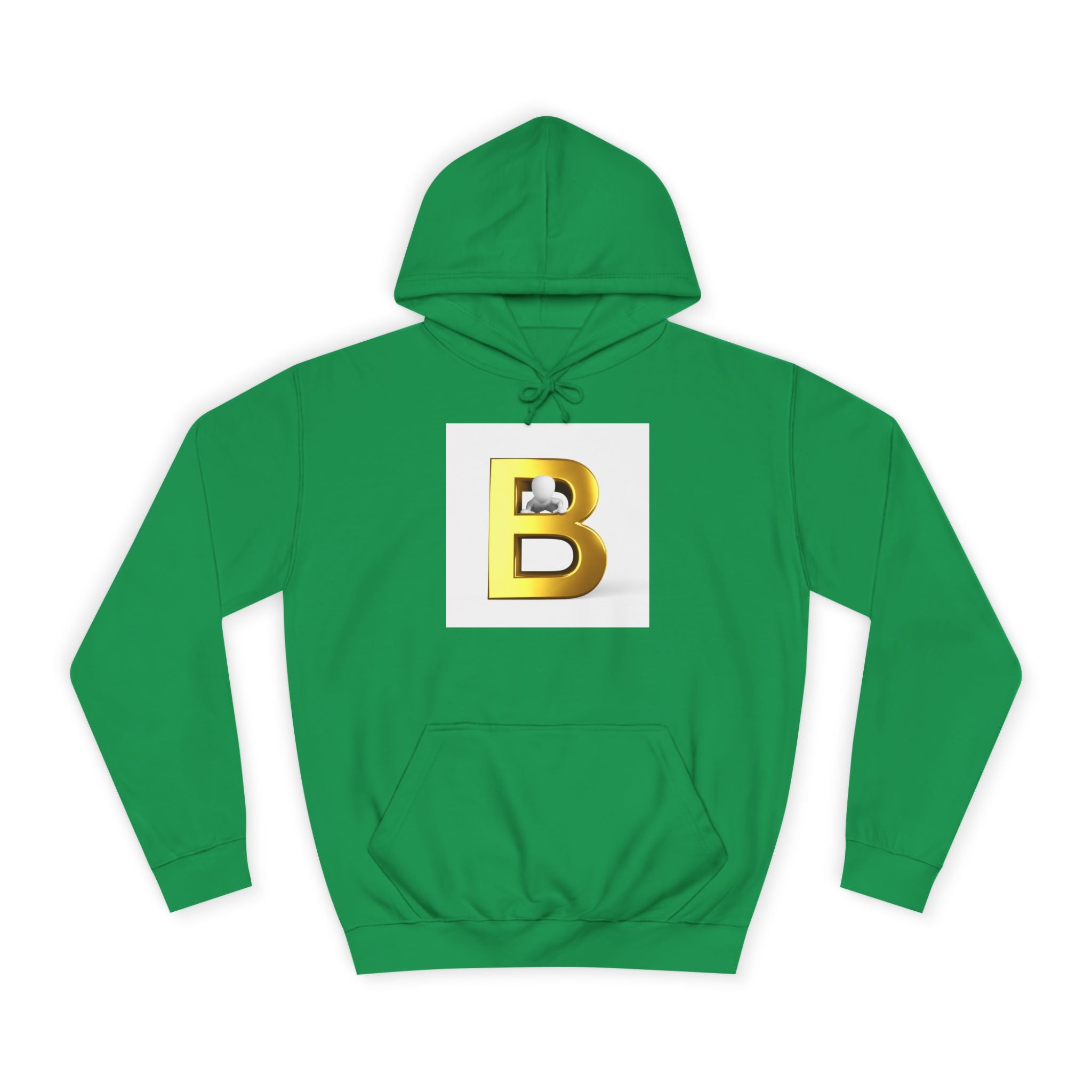 Gold Letter B Hoodie | Monogram Initial Sweatshirt