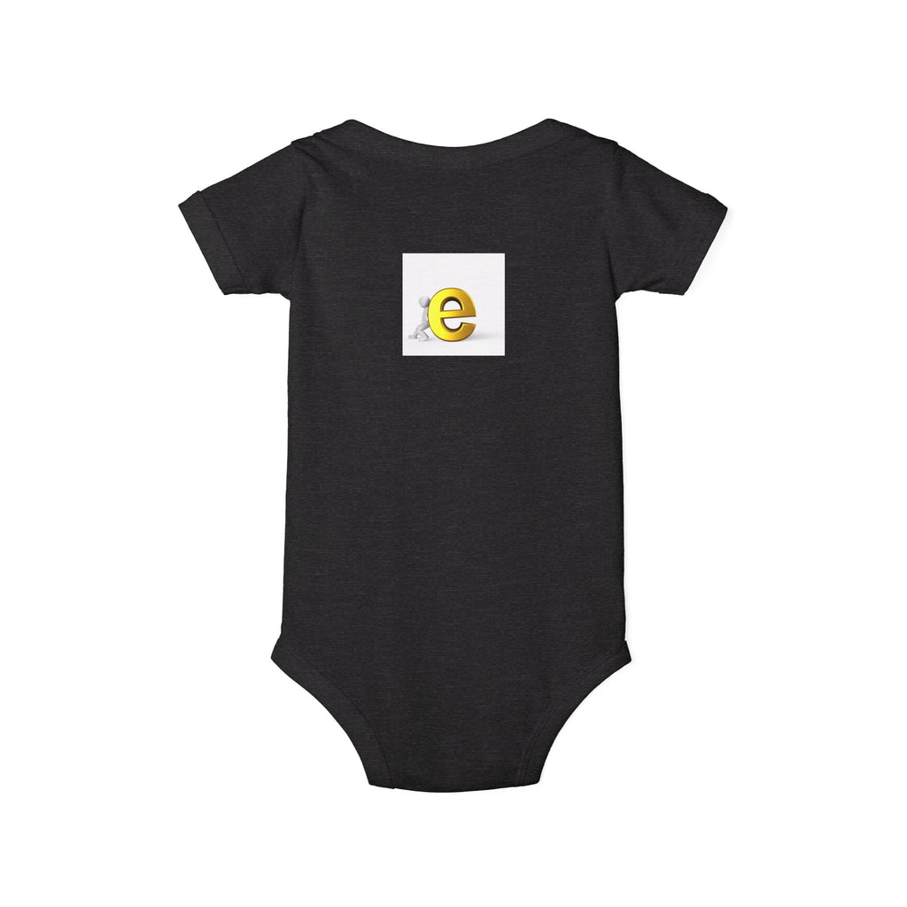 Yellow Lowercase e Baby Onesie | Infant Jersey One Piece
