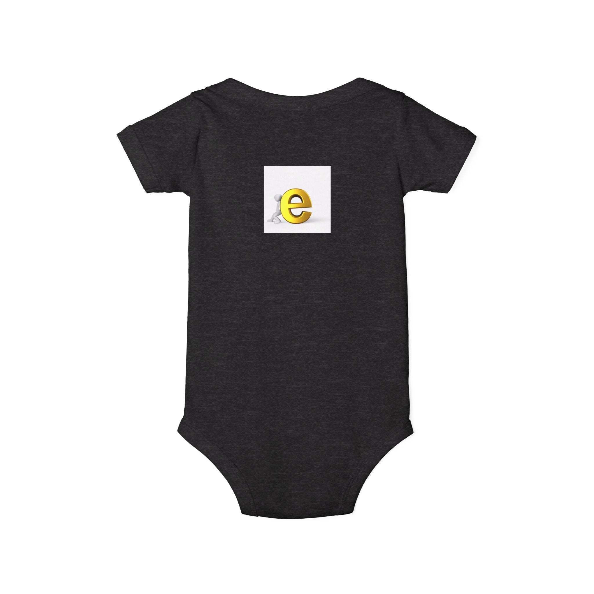 Yellow Lowercase e Baby Onesie | Infant Jersey One Piece