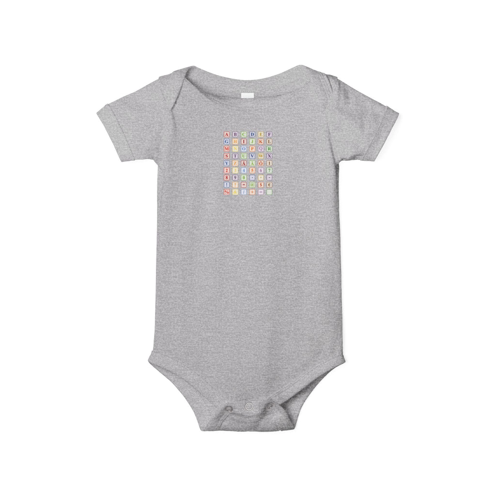 Colorful Alphabet Grid Infant One Piece | Baby Bodysuit
