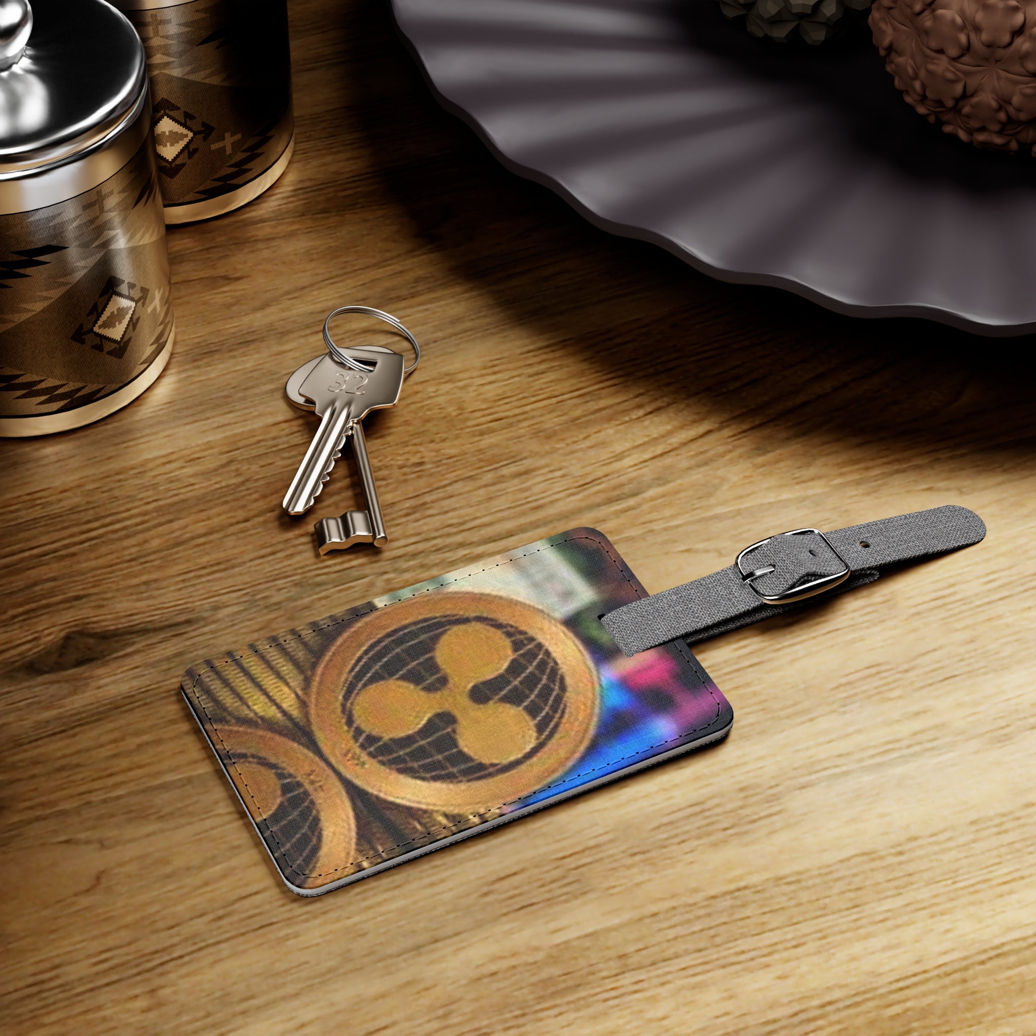 Ripple Coin Logo Luggage Tag | Crypto Ripple XRP Design