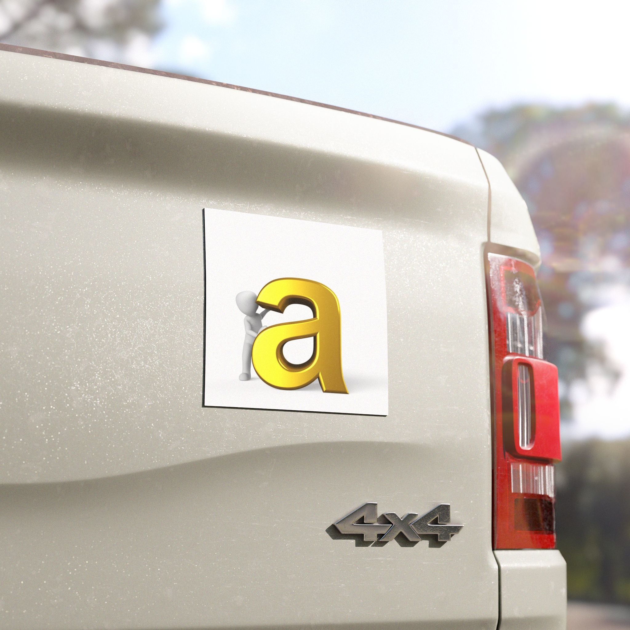 Gold Letter A Car Magnet | Alphabet Monogram Magnetic Decal
