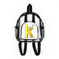 Yellow Letter K Monogram Backpack | Clear Stadium Backpack