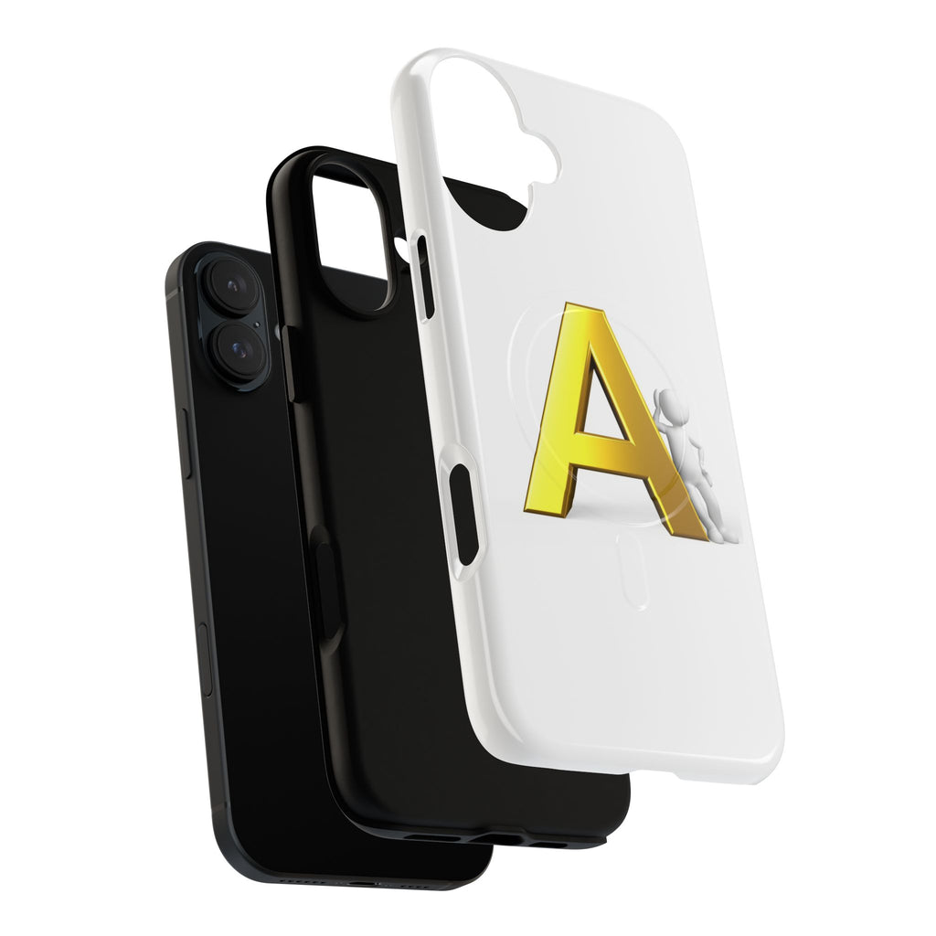 Gold Letter A Phone Case | Tough Magnetic Case, Initial Monogram