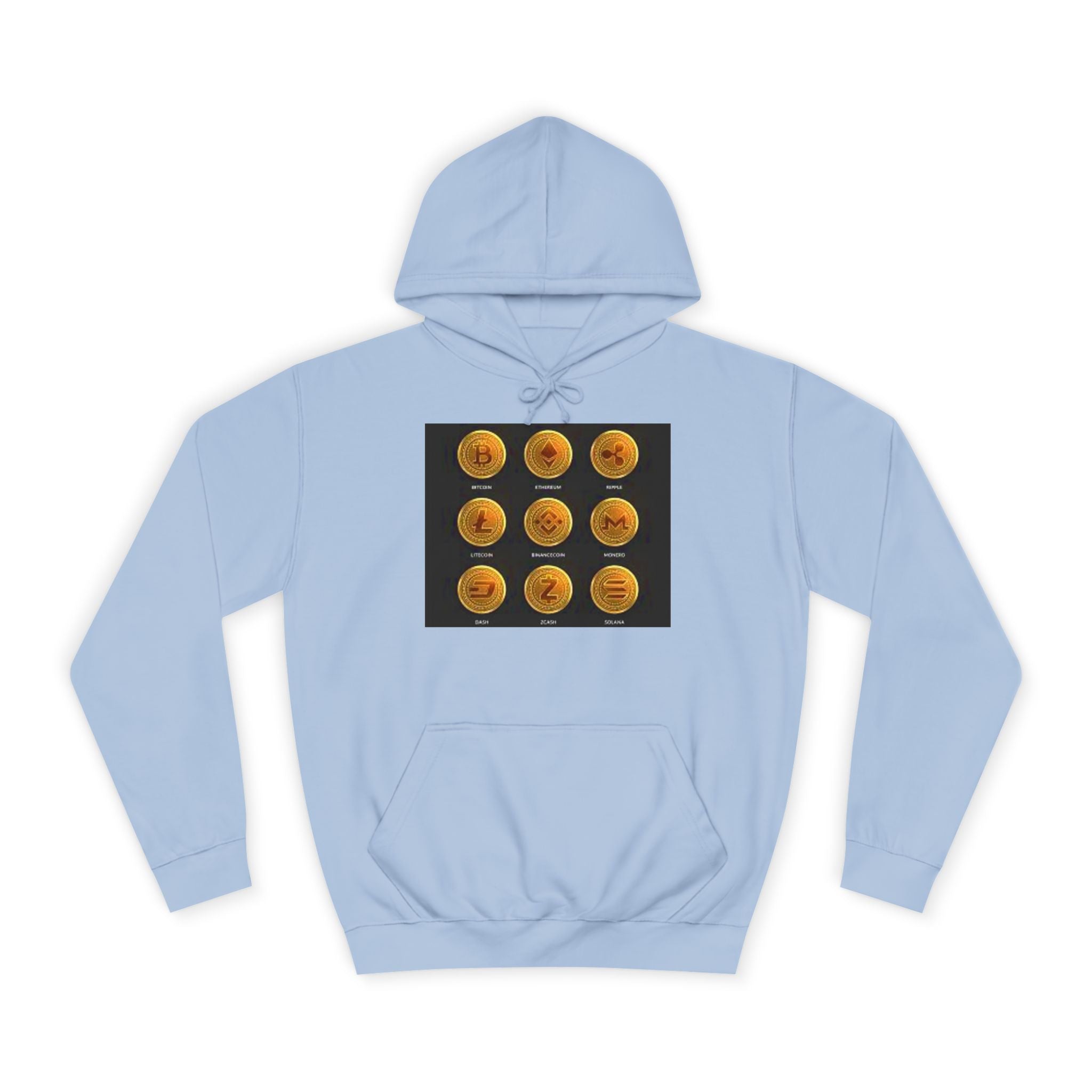 Sweat à capuche icônes de crypto-monnaies | Bitcoin Ethereum Litecoin Ripple Doge Zcash Monero