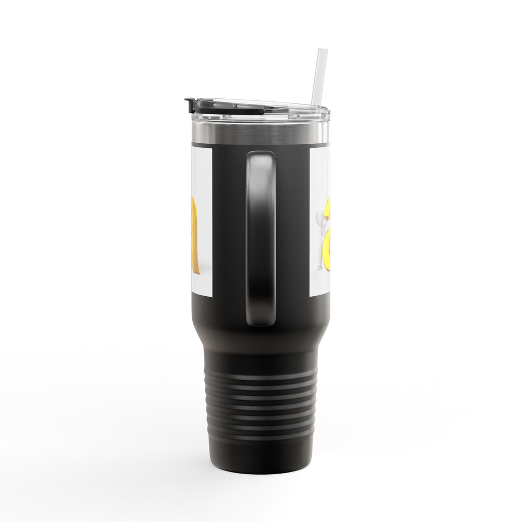 Yellow 3D Letter A tumbler | Travel Mug