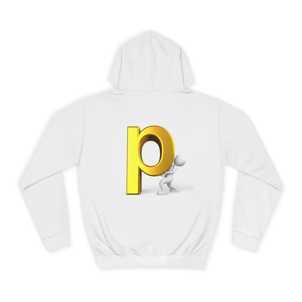 3D Letter P Character Hoodie | Initial P Monogram Pullover