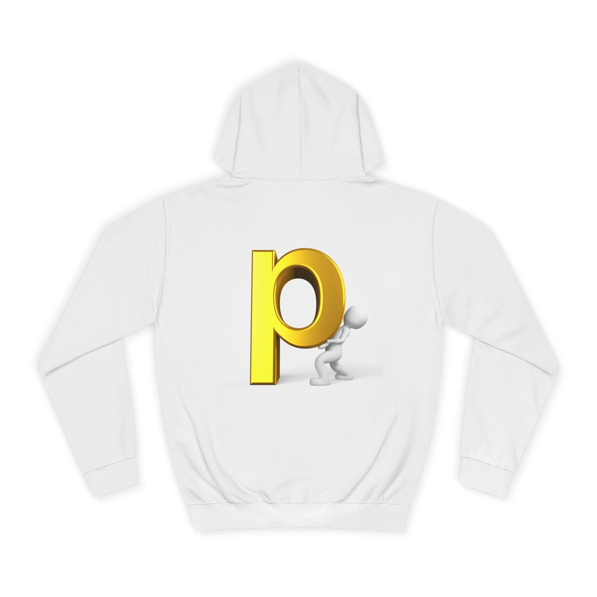 3D Letter P Character Hoodie | Initial P Monogram Pullover
