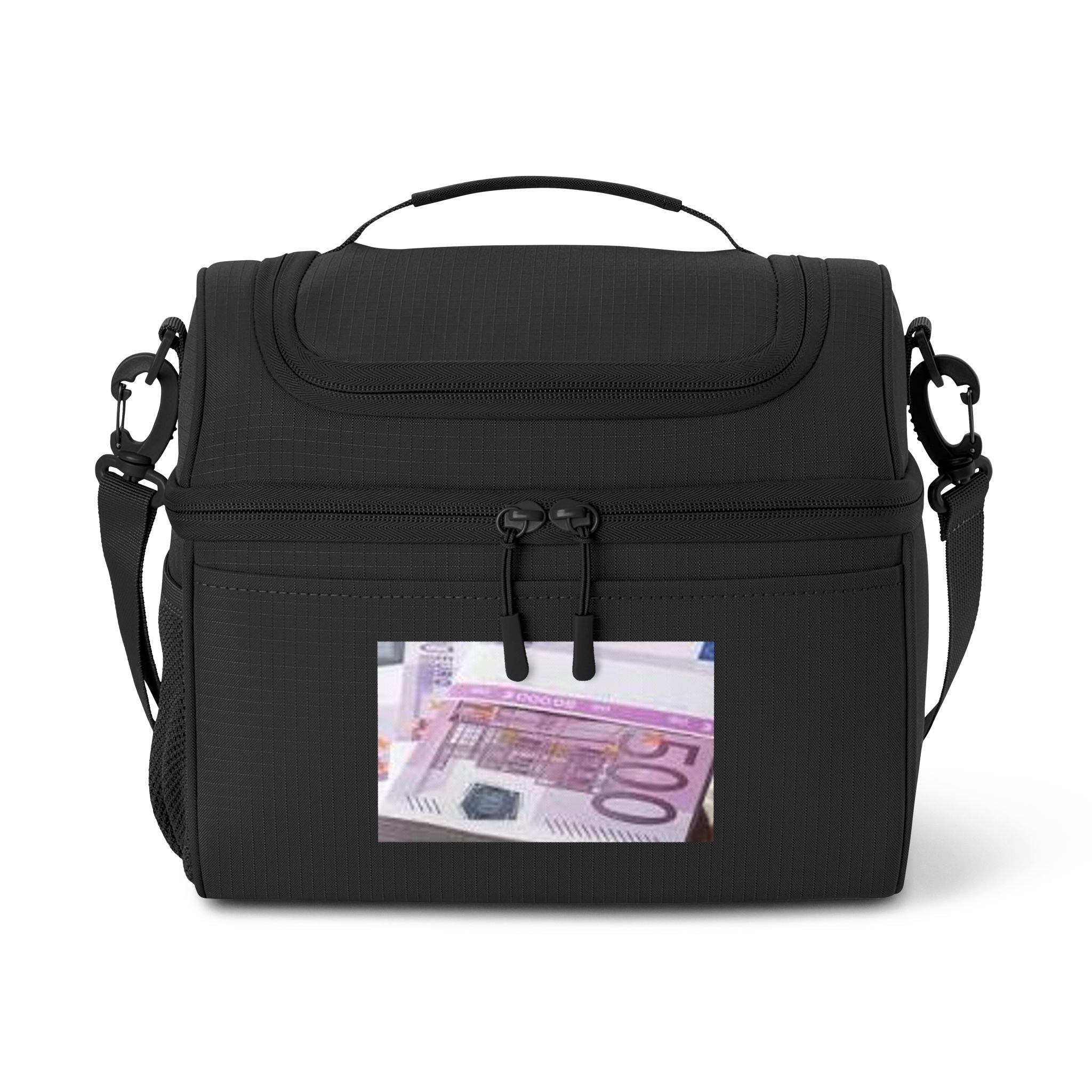 500 Euro Bill Cooler Bag | Money Print Lunch Tote, Insulated Beverage Cooler
