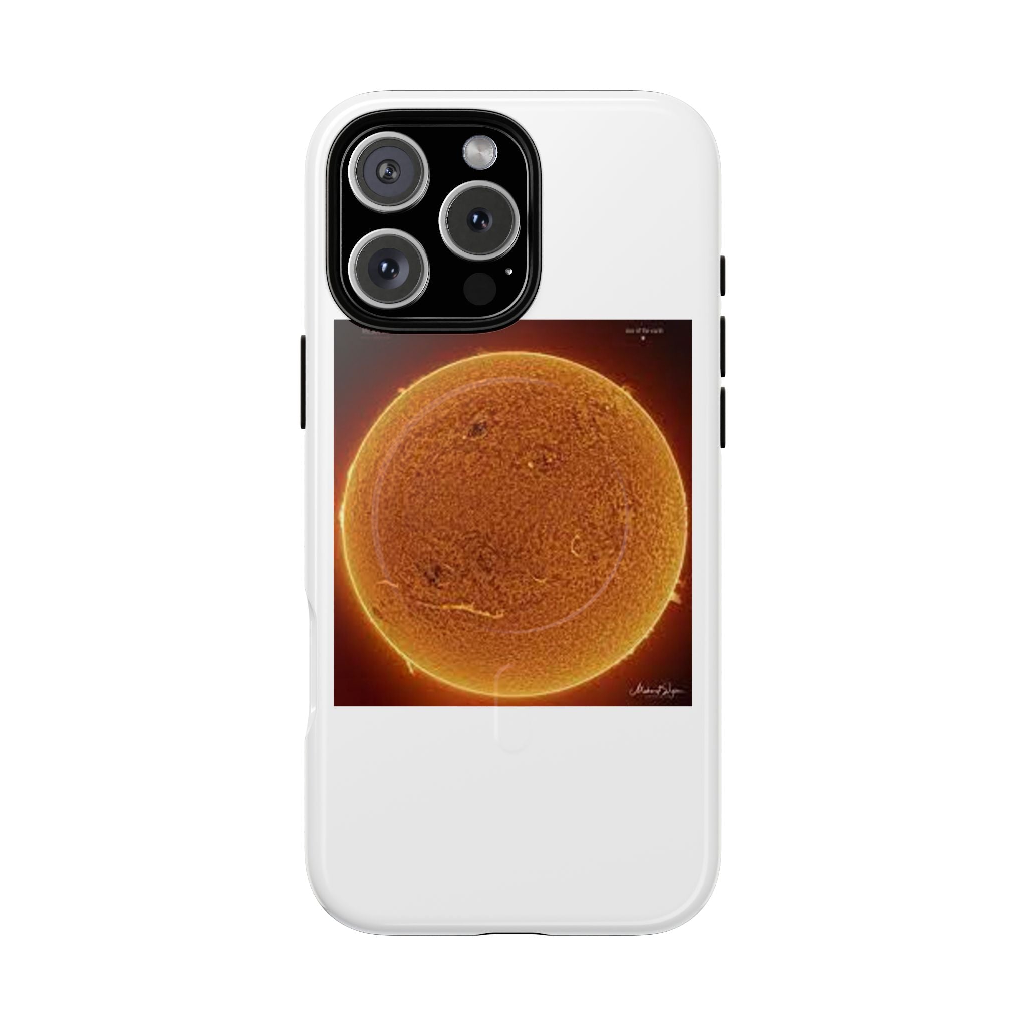 Coque de téléphone illustrée Disque Solaire | Coque magnétique résistante