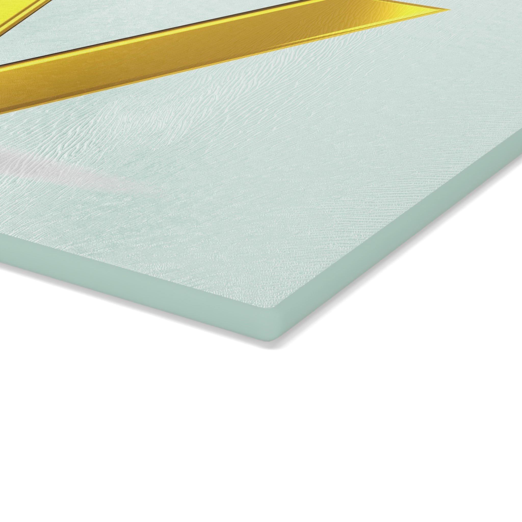 Gold Letter V with 3D Person Glass Cutting Board | Monogram Kitchen Décor