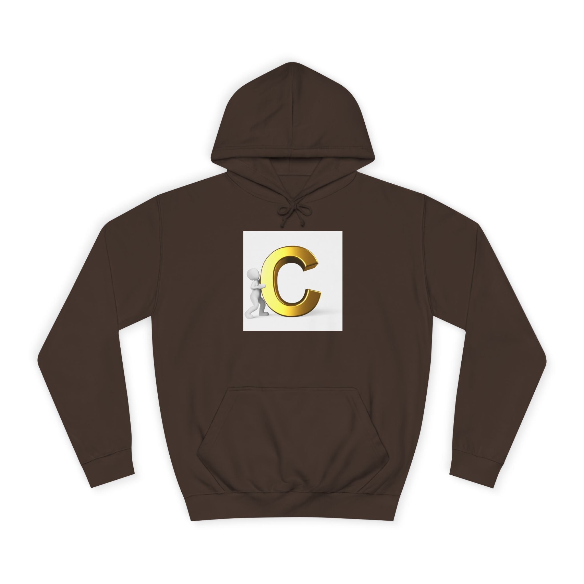 Gold Letter C Hoodie | Monogram Initial C Sweatshirt